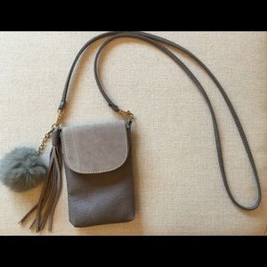 Grey mini purse